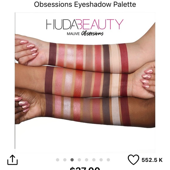 Huda Beauty Mauve Obsessions Palette - Picture 2 of 3